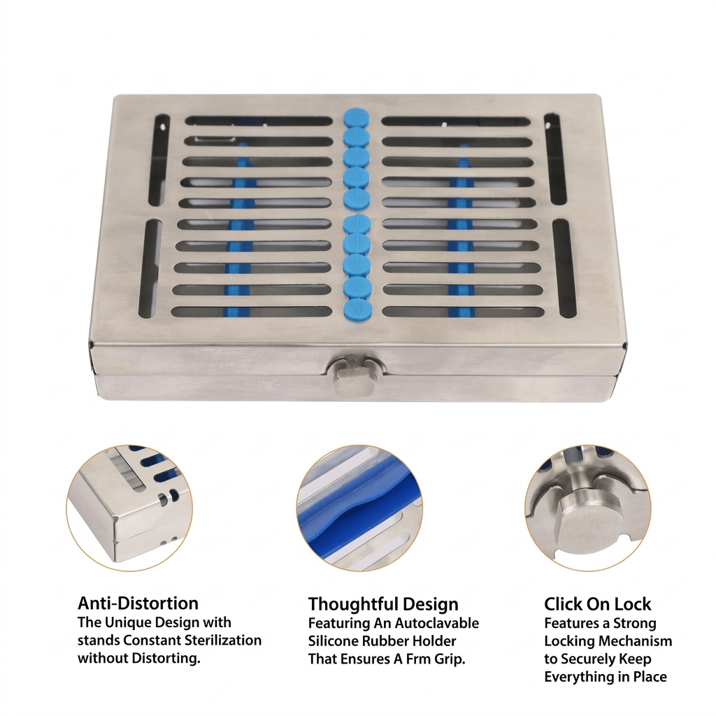 Dental Sterilization Cassette Autoclave Tray Removable Rack 5 7 10 15 20 Instrument - Image 7