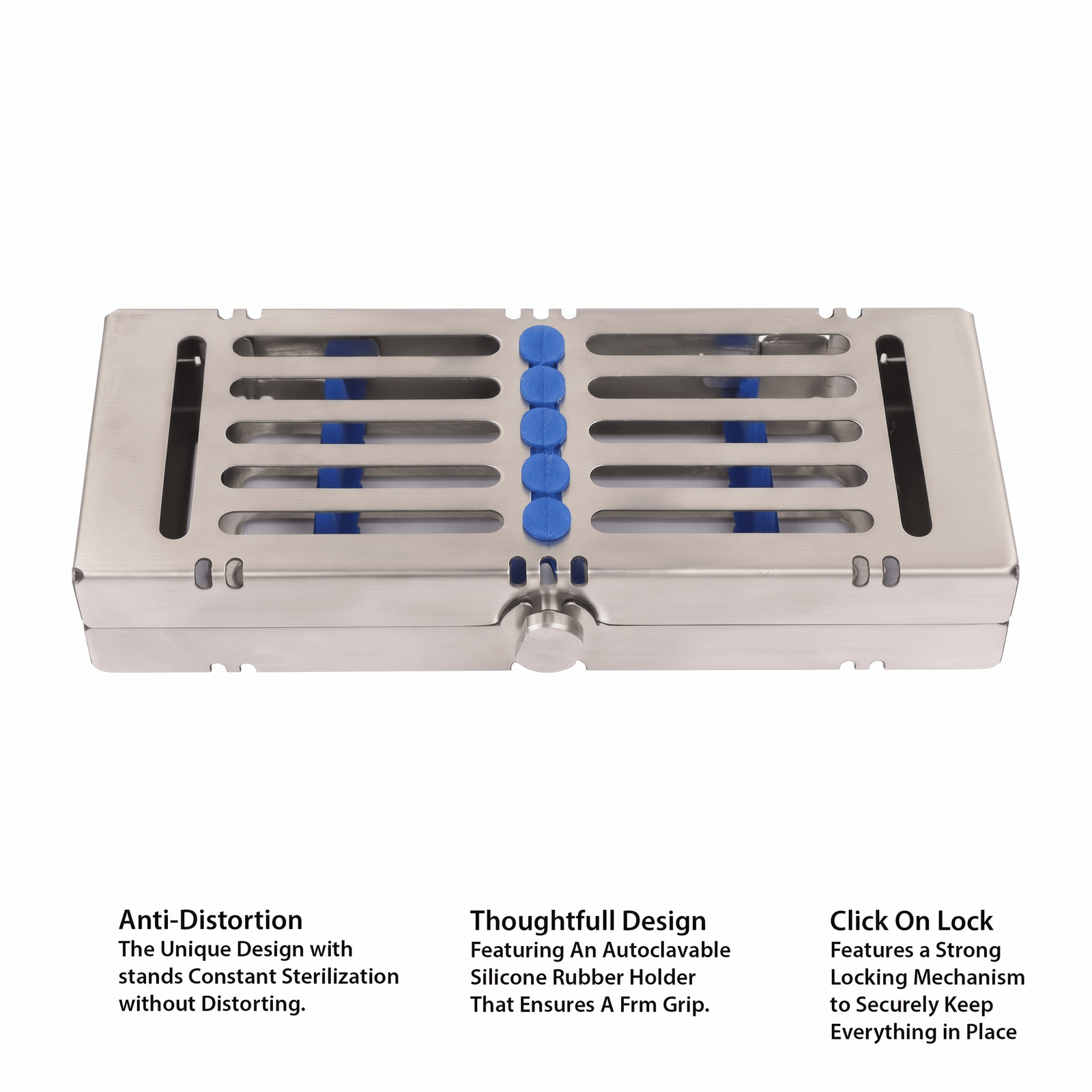Dental Sterilization Cassette Autoclave Tray Removable Rack 5 7 10 15 20 Instrument - Image 2