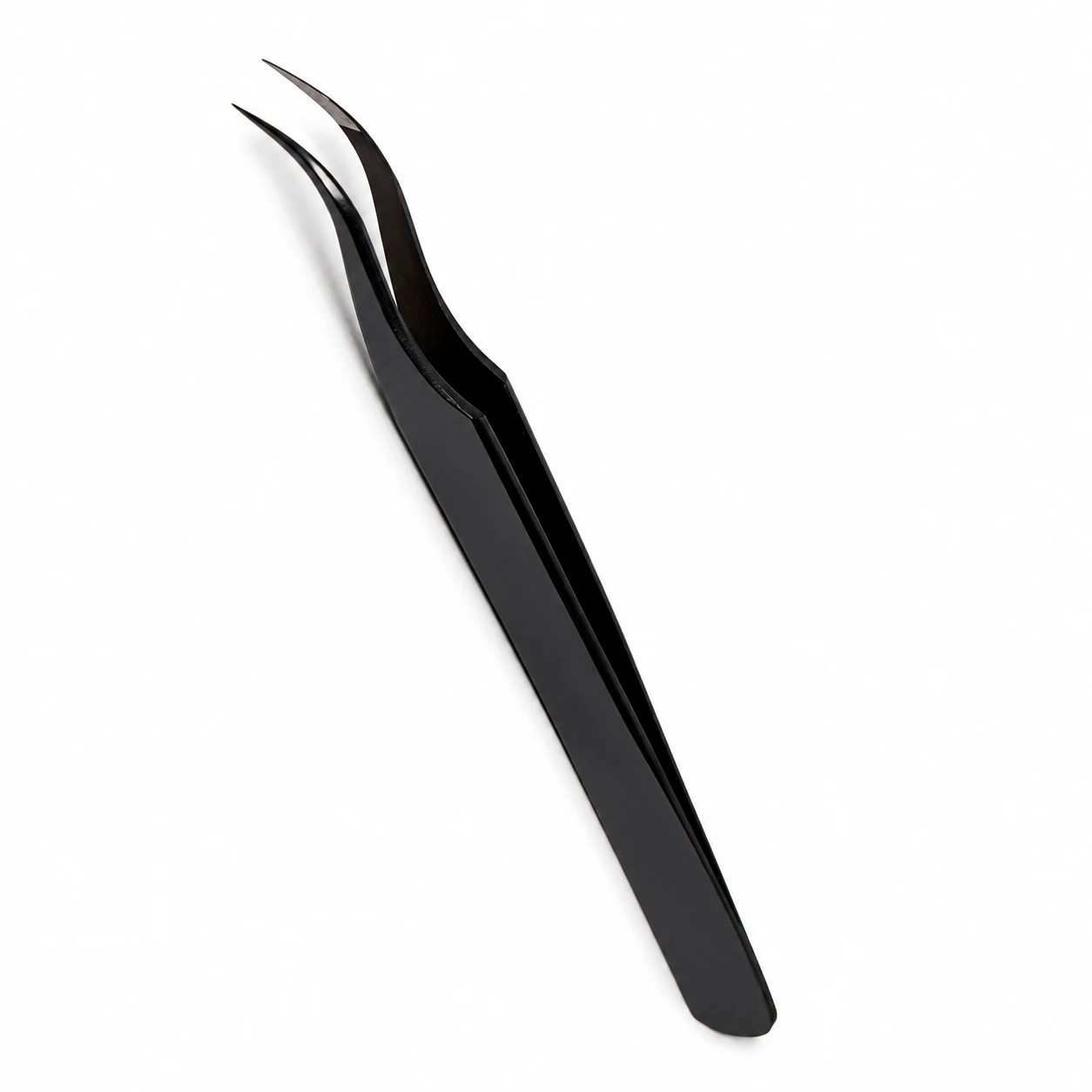 Curved Fiber Grip Lash Tweezers
