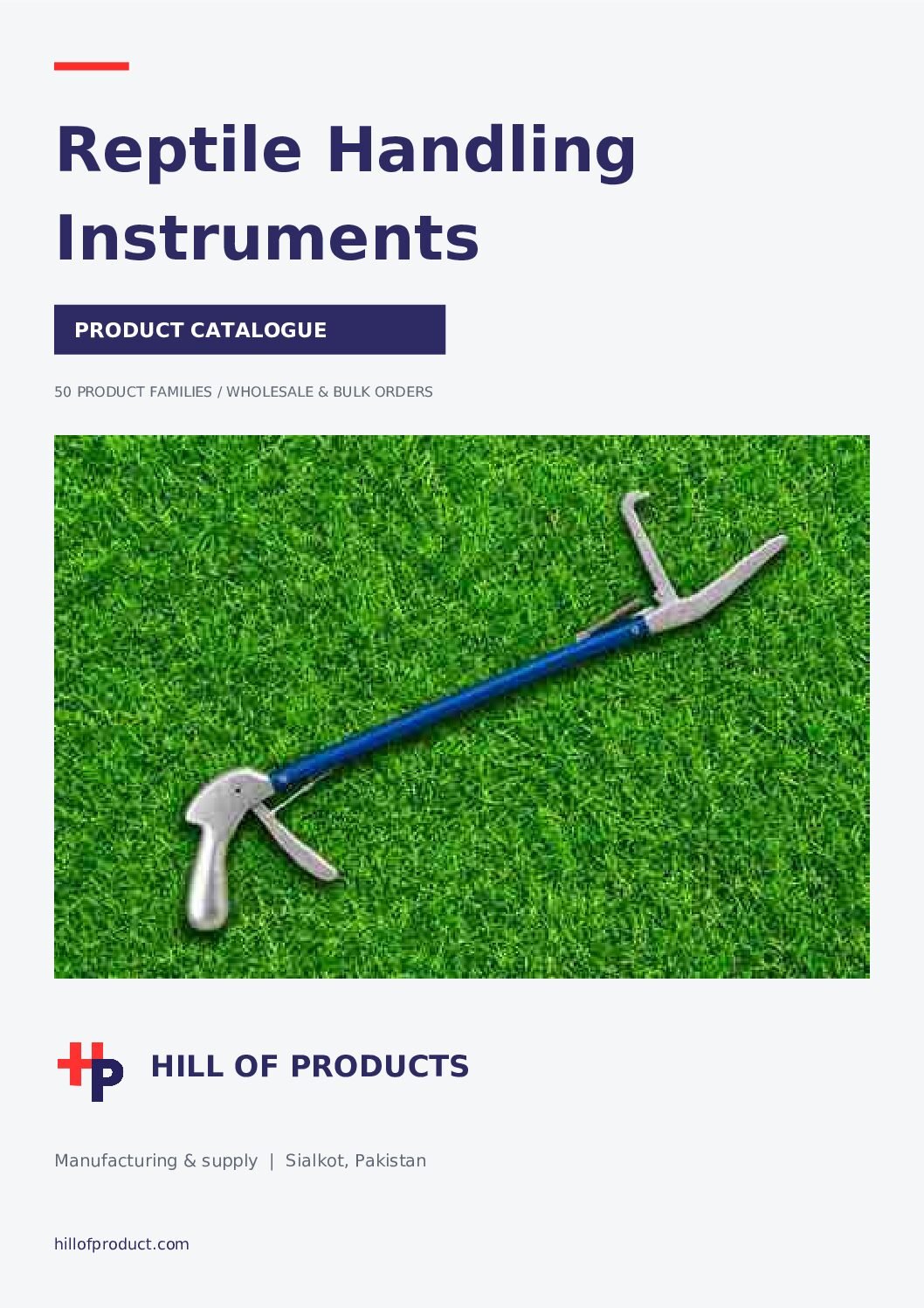 Hill of Products Reptile Instruments Catalogue Cover