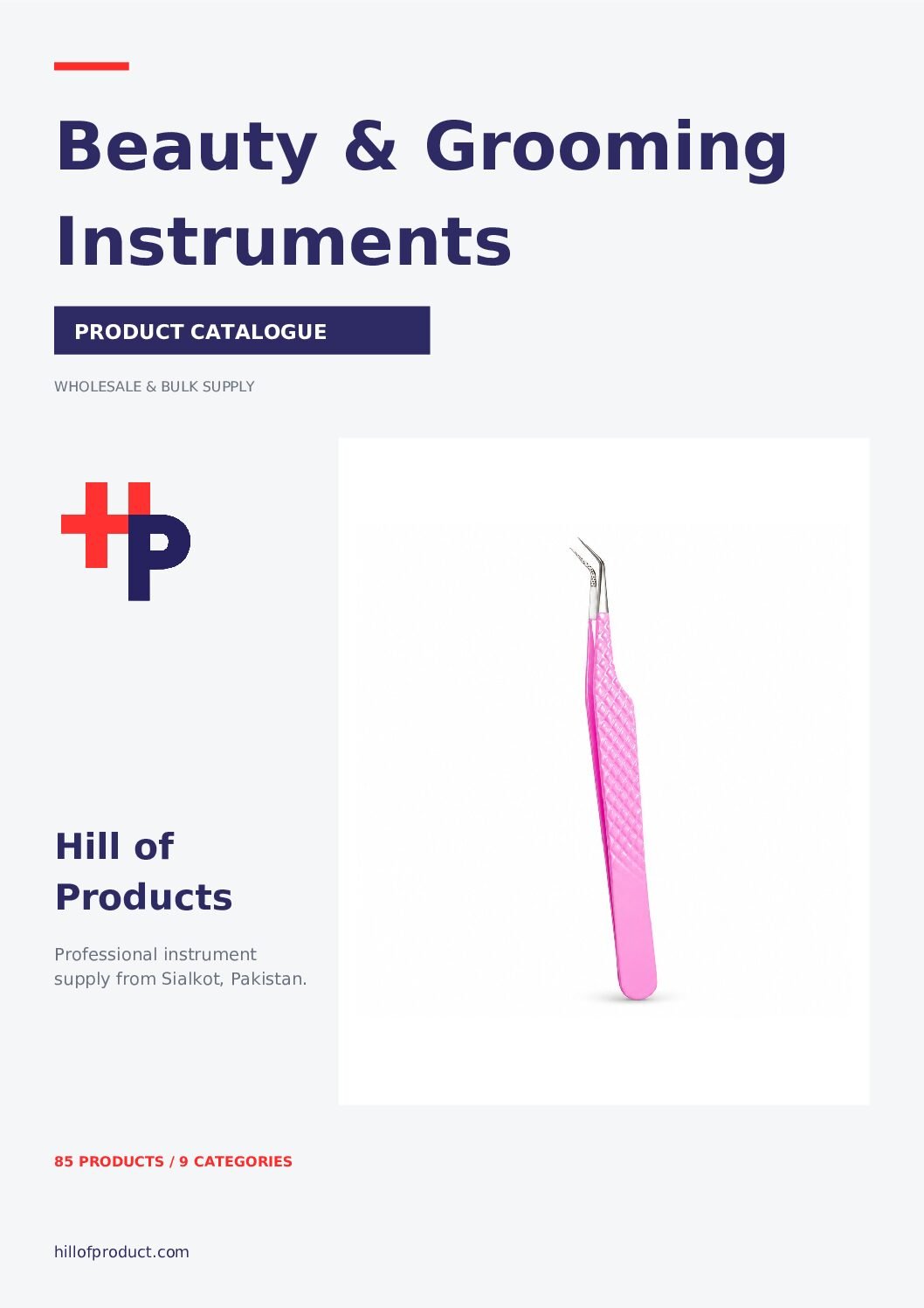 Hill of Products Eyelash and Beauty Catalogue Cover