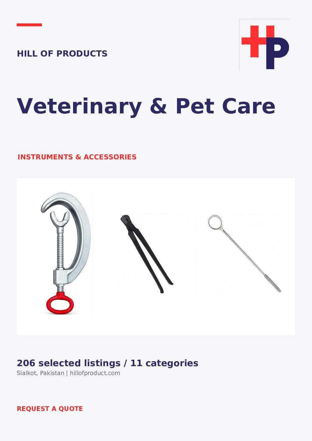 Hill of Products Veterinary and Pet Care Catalogue Cover