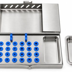 Implant Instrument Box with Blue Holders
