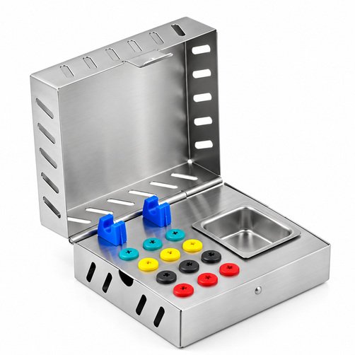 Implant Instrument Box with Colour-Coded Holders
